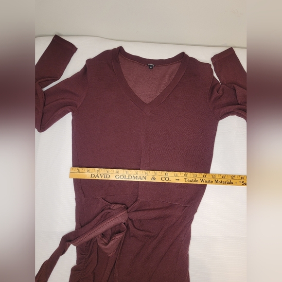 Revolve Monrow Knit Merlot Faux Wrap Dress sz S HD0412 - Picture 6 of 9